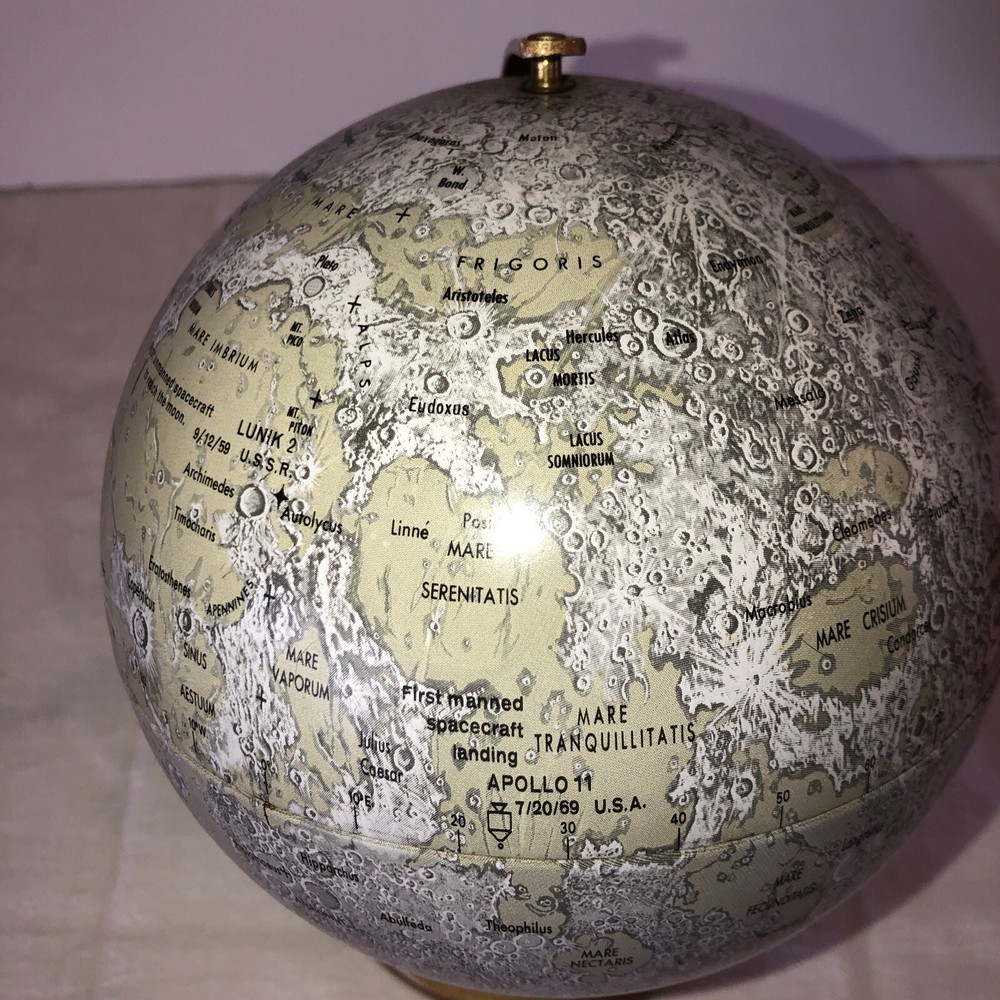 Vintage Replogle Globe The Moon Authentic 6in Model. PRE~OWNED