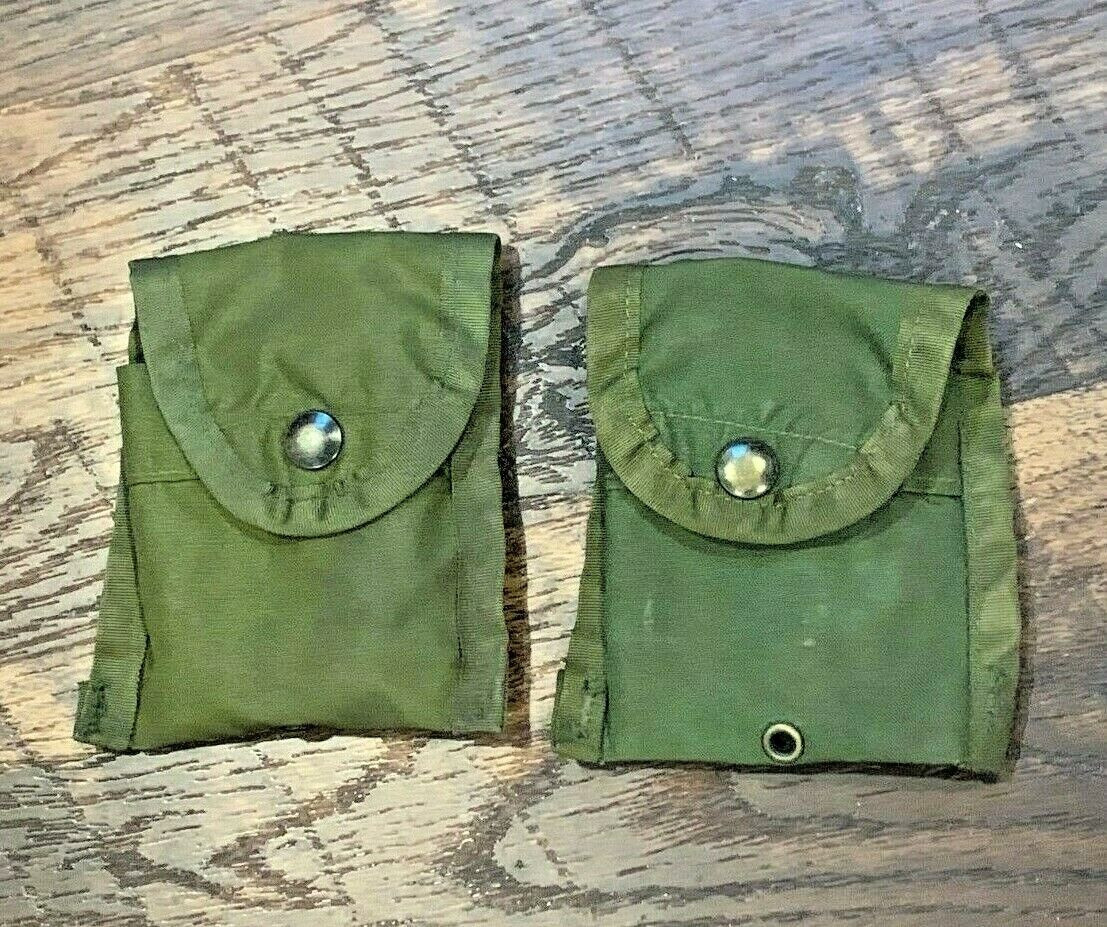 USGI ALICE Compass/First Aid Dressing Pouch x 2 w/ Alice Clip VGC