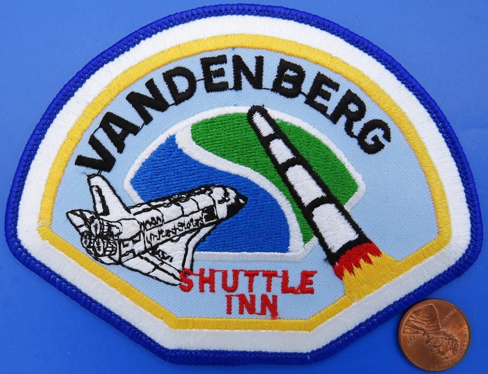 USAF PATCH vtg VANDENBERG Air Force Base SHUTTLE INN / Space Shuttle NASA