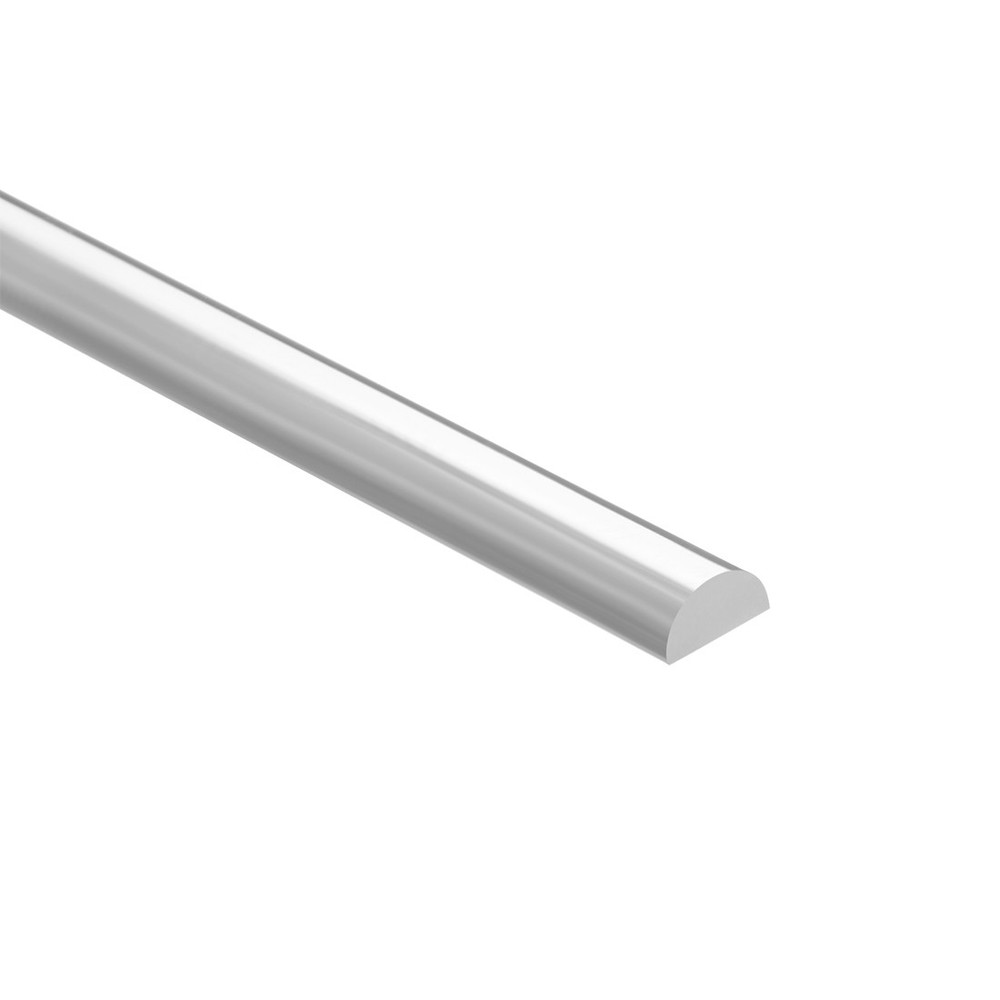 5mmx10mmx250mm Semicircle Shape Solid Acrylic Rod PMMA Extruded Bar Clear 4PC