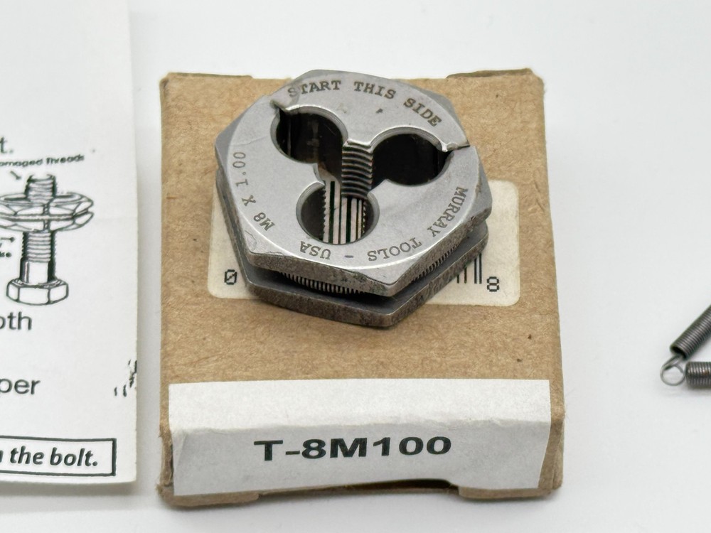 Murray Tools NEW Split Hex Die Thread Chaser M8 X 1.00 USA