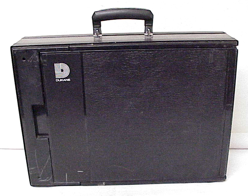 DUKANE AUDIO VISUAL DIVISION PORTABLE OVERHEAD PROJECTOR MODEL 28A600 BLACK