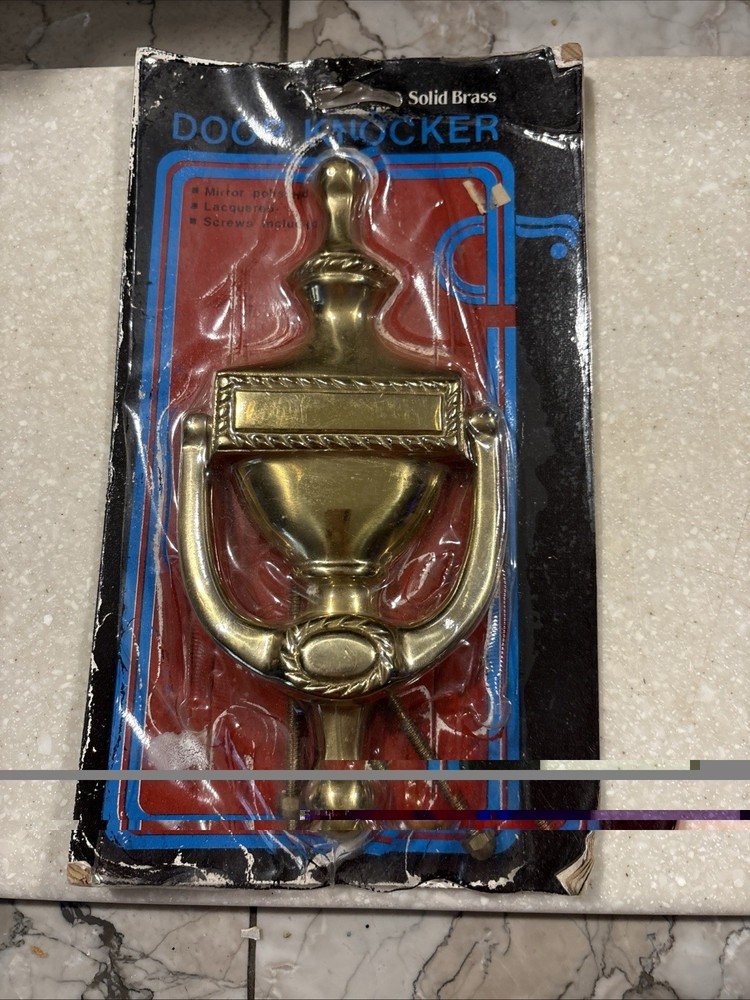 Solid Brass Door Knocker 7.5" x 3.5"
