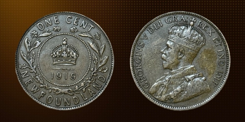 1919c  Newfoundland one cent VF