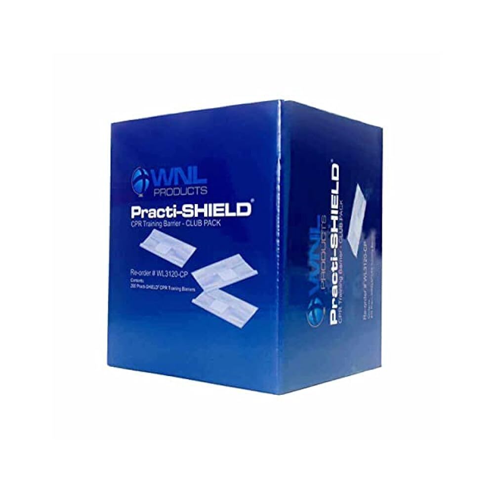 Safe & Disposable CPR Shields, 200 Pack, Easy Training Protection