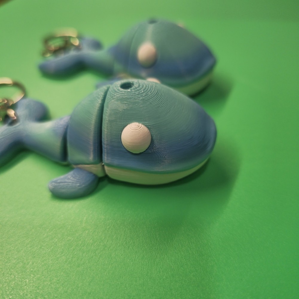 FLEXI WHALE KEYCHAIN 3D PRINT ARTICULATED