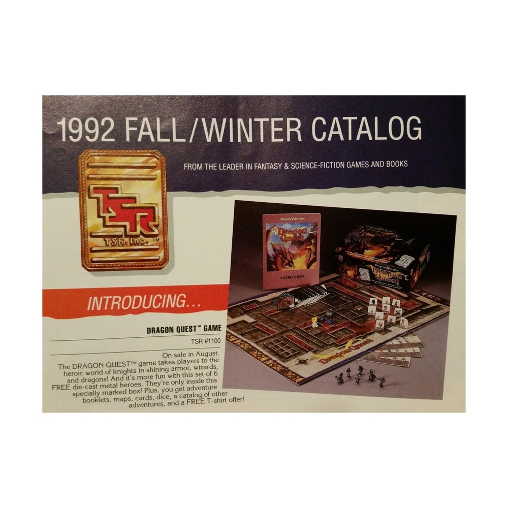 TSR Catalog 1992 Fall/Winter Catalog NM