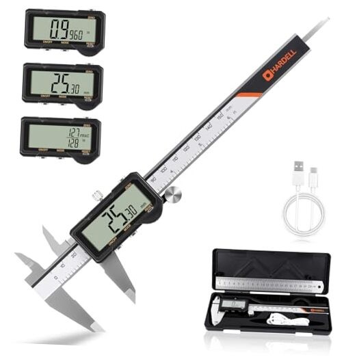 Digital Caliper, Rechargeable Digital Caliper 6 inch with Reset Setting,