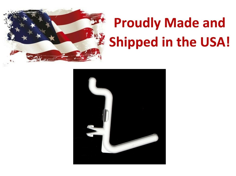 Plastic White L Style Pegboard Hook Kit / Tool, Storage, Craft Hooks-Pick a Pack