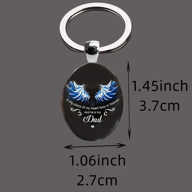 Oval Keychain Dad In Heaven