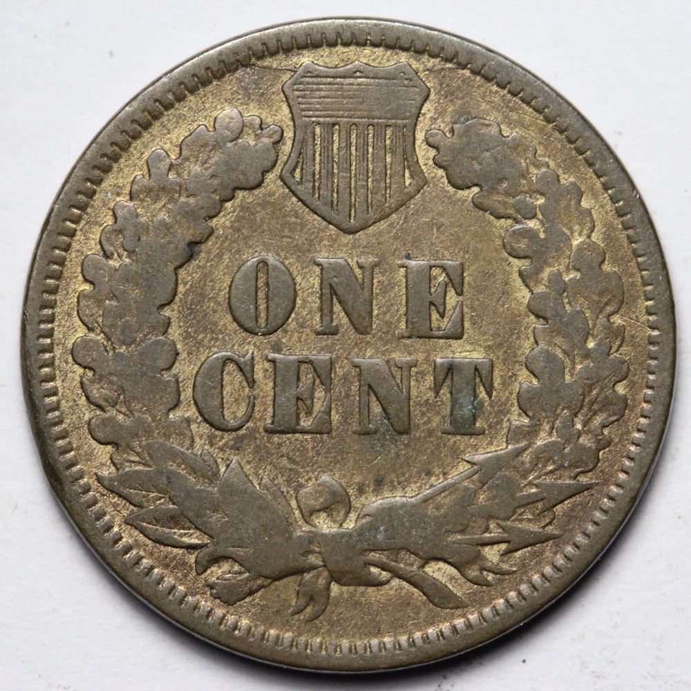 1875 Indian Head Cent Penny FINE E128 T