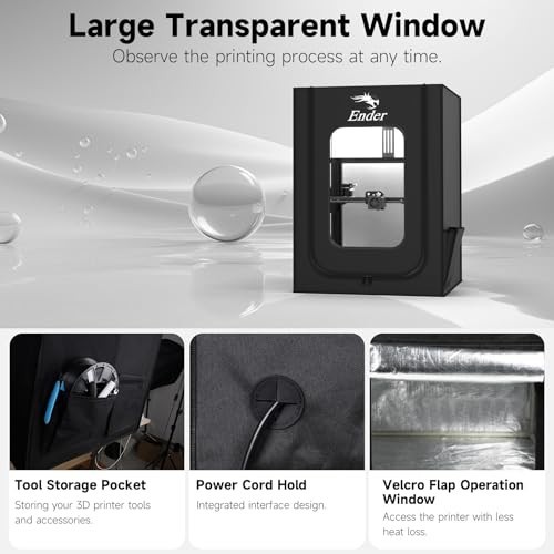 3D Printer Enclosure - Fireproof Dustproof Cover, Constant Temperature 480x600mm