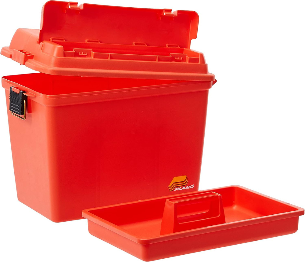 Extra Large Dry Storage Box with Tray Orange