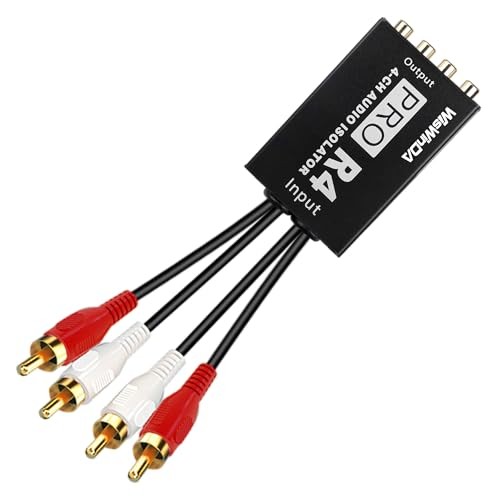 Pro 4Channels RCA Noise Filter Hum Pro X4 4Channels RCA Ground Loop Isolator