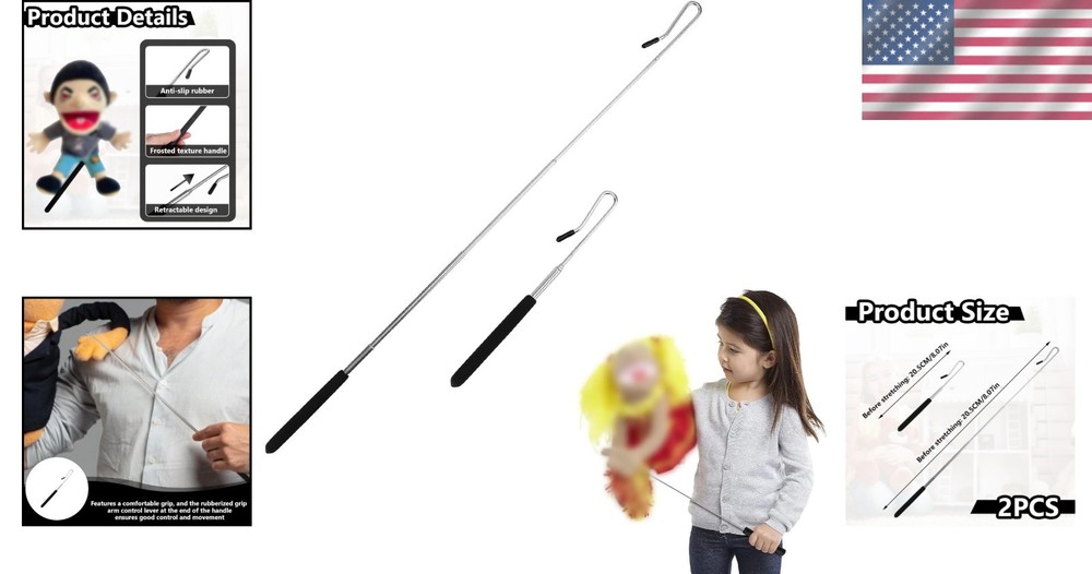 Professional Puppet Control - 8-21 Inch Adjustable Rods for Impressive Movement
