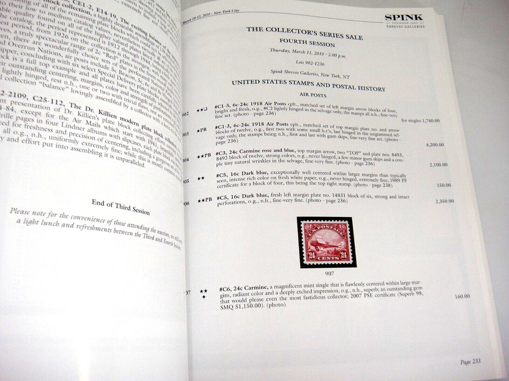 Spink Shreves Stamp Auction Catalog Collectors Series US British Empire 2010