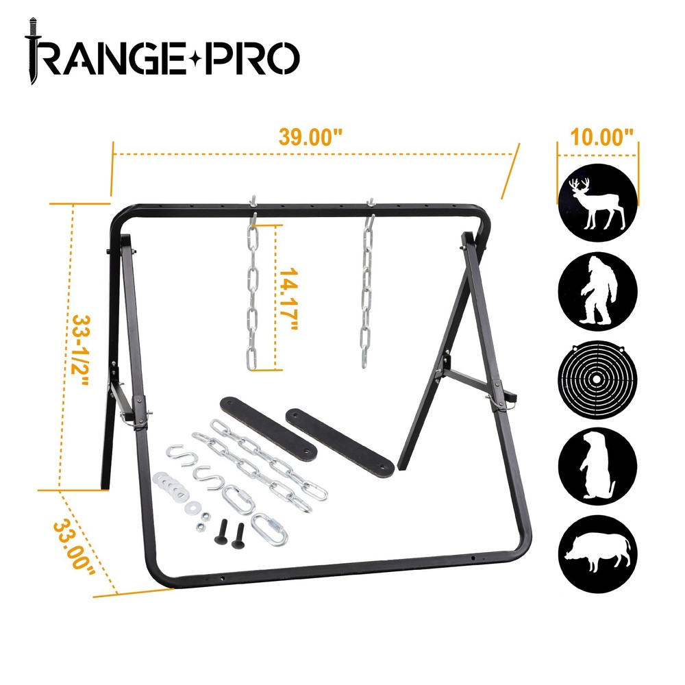 Universal Shooting Target Stand with Rubber Strap Target Hanging Set
