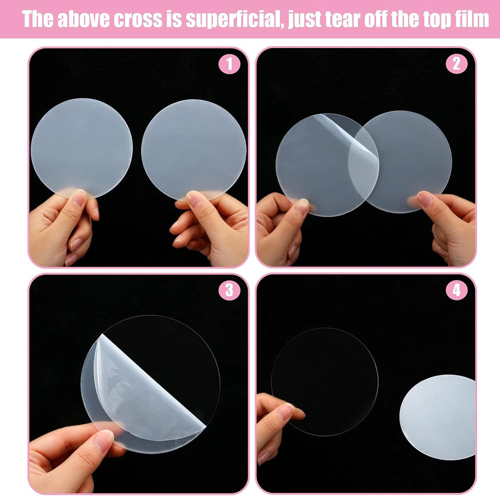 10 Pieces Clear Circle Acrylic Sheet round Plexiglass Disc Blank Circle Plastic