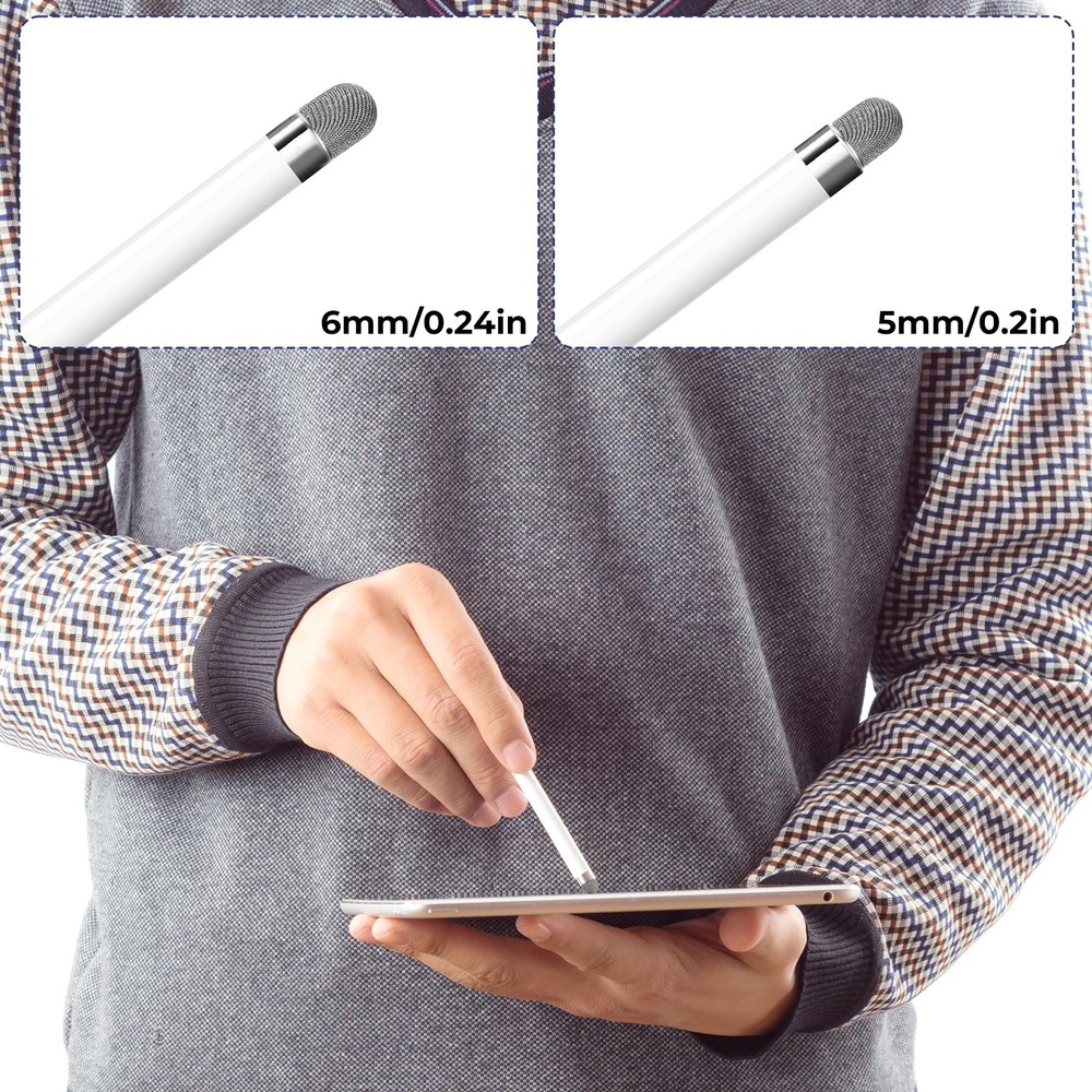 24Pcs Fiber Mesh Stylus Tips Replaceable Stylus Pen Tip Touch Screen Tip, 2 S...