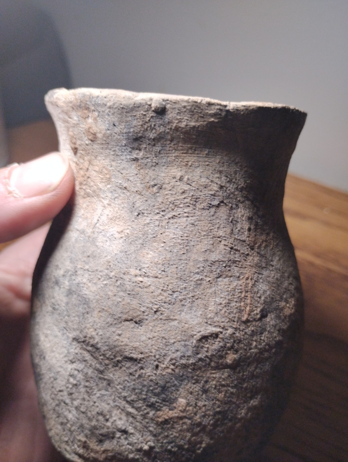 Ancestral Hohokum Corrugated Pottery Jar Intact New Mexico 1000+ Years