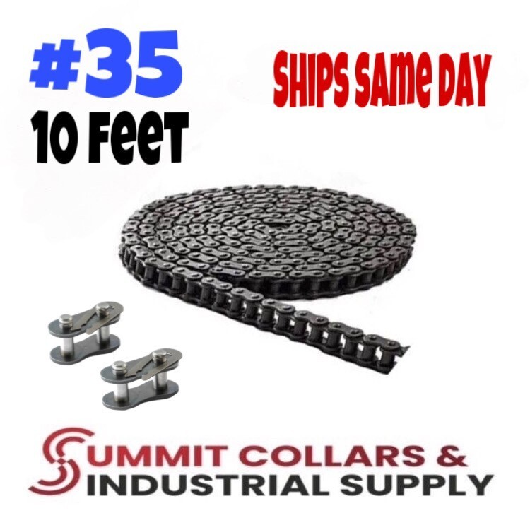 Summit Collars #35 Roller Chain x10 Feet & 2 Connecting Link