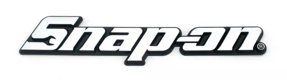 SNAP ON TOOLS TOOL BOX EMBLEM REPLACEMENT 8" LONG CROME FINISH LOGO SNAP-ON