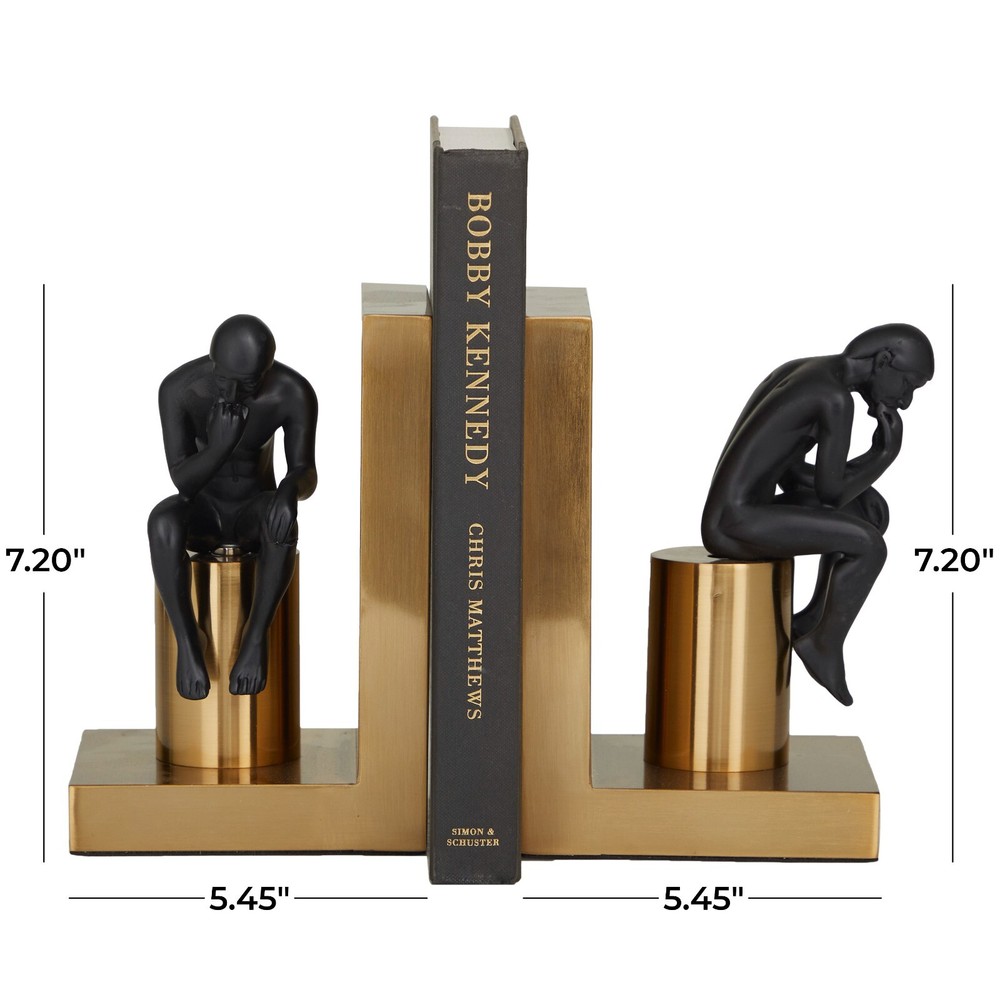 Bookends People the thinker Library Bookends Modern Bookends Tabletop Bookends