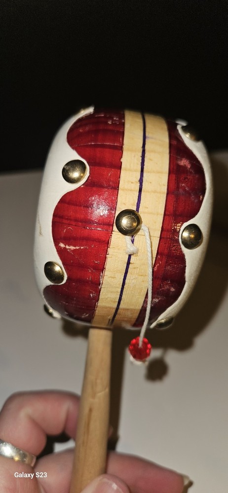 Decorative Mexican Spinning Drum/Monkey Drum 7.5"