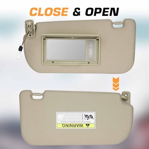 Sun Visor with Light Fits for KIA Sportage 2005-2010 Left Driver Side Sunvisor