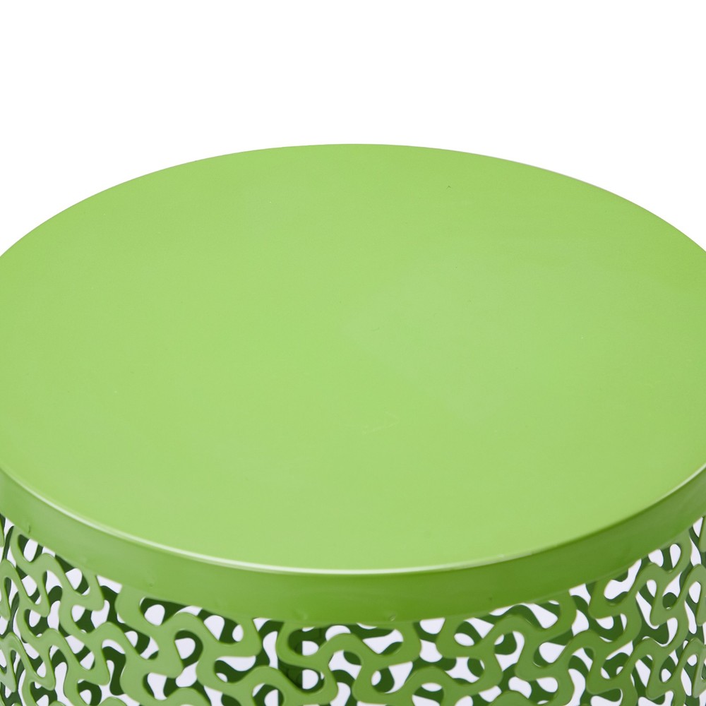 Nesting Side Table Set of 3, Round Patio Accent Table, Metal Frame End Table
