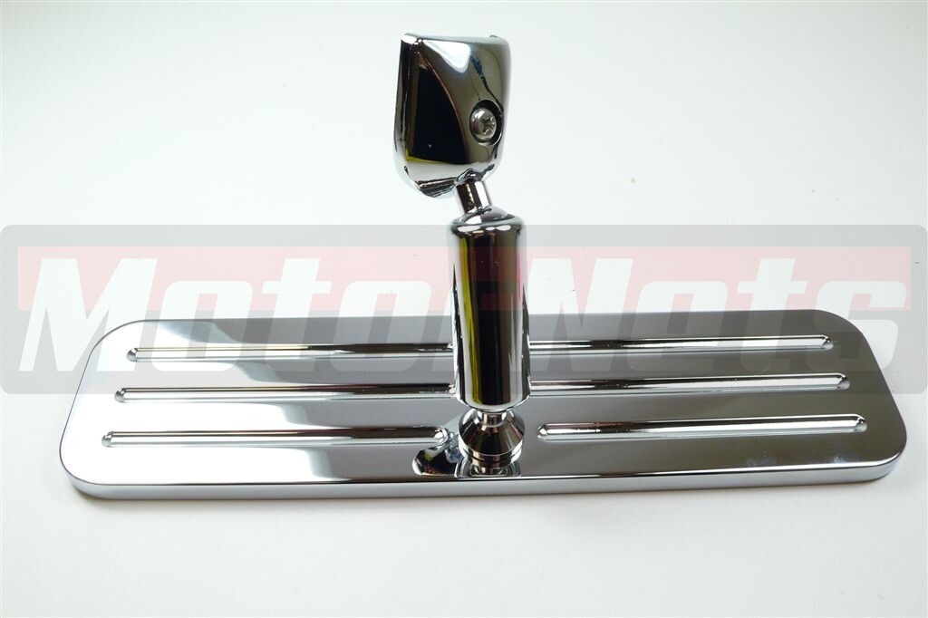 Rectangle Polished Billet Aluminum Rear View Mirror Ball Milled Chevy Ford Dodge