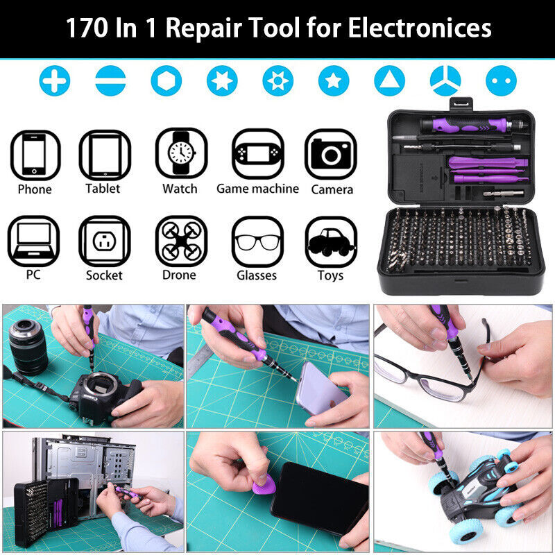 170 In 1 Precision Screwdriver Set Mobile Phone Laptop Computer Repair Tool Kit