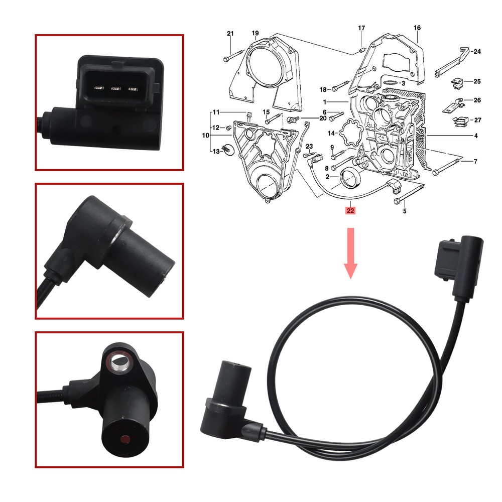 Fits for BMW 325i 325is E30 E34 E36 12141720854 CPS Crankshaft Position Sensor