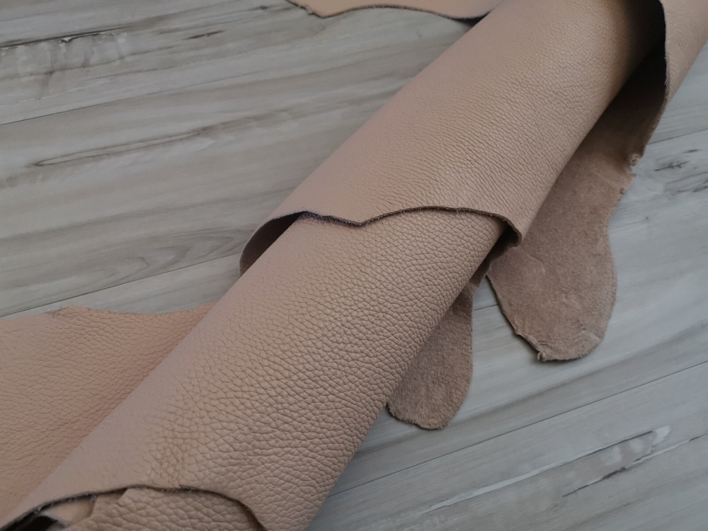 4-5oz PEACH LEATHER HIDE SOFT w/GRAIN MATTE CRAFT/PANEL/SHEET/UPHOLSTERY/CRAFT