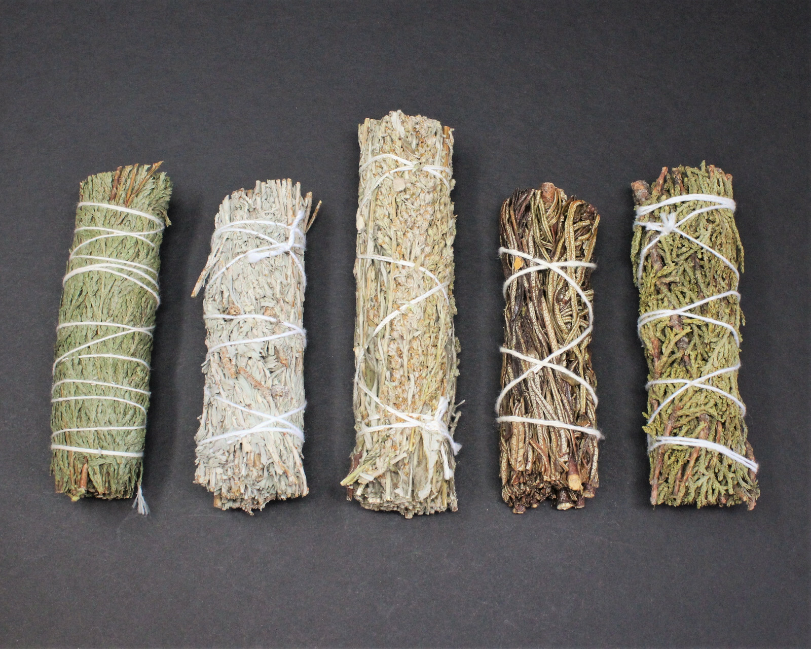 5 Smudge Stick SAMPLER: Black Sage Blue Sage Cedar Sage Juniper Sage Yerba Santa