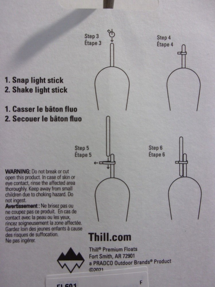 Thill Bobber Brites Float light Stick. Choose your color!