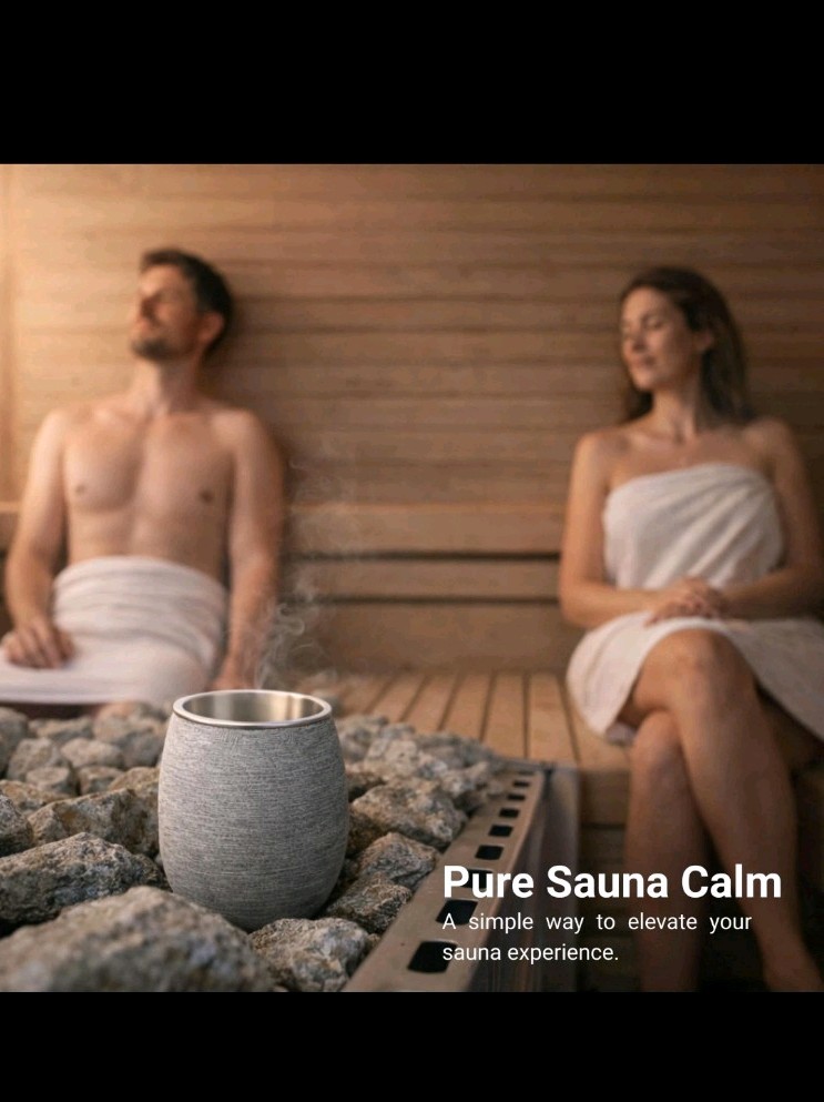 Veyro Sauna Diffuser – Natural Stone Aroma Cup for Essential Oils, Gray