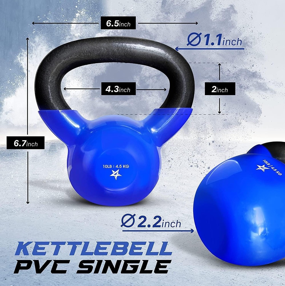 Compact 10 LB Kettlebell - Perfect for Full Body Workouts and Strength Training