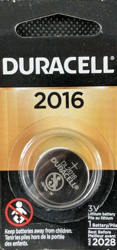2 Pack Duracell Security CR2016 DL2016 3 Volt Battery -Japan