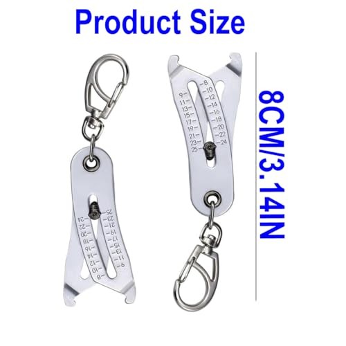 3PCS Portable Thread Size Checker Keychain | Dual-Scale Metric & SAE Bolt Nut