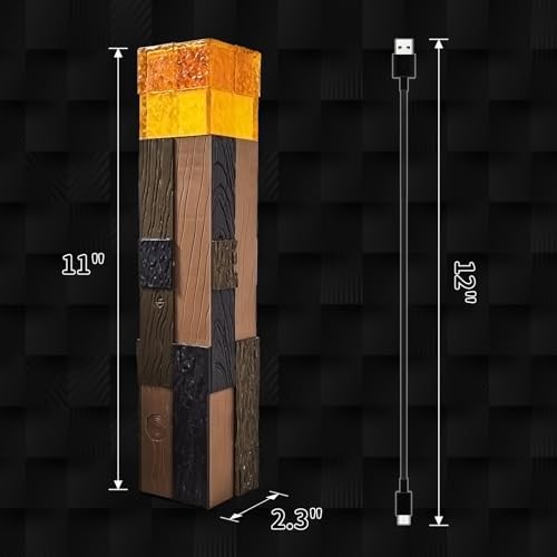 Light-Up Wall Torch Lamp, 4-Color Flame Modes, Rechargeable Handheld & Wall