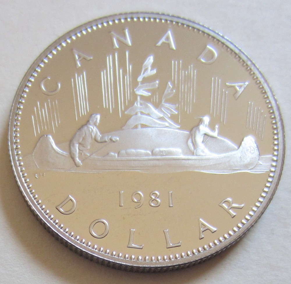 1981 Canada PROOF Nickel One Dollar Coin UNC $1