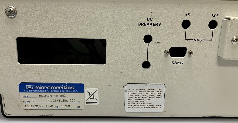 Micromeritics MasterTech 052 Autosampler