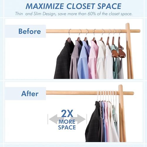 White Plastic Hangers 50 Pack Plastic Clothes Hangers with Hooks Space Saving...