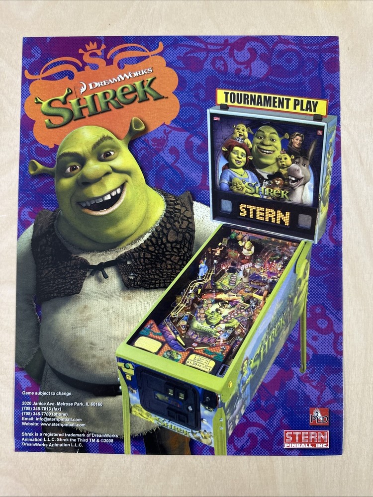 Stern Shrek Pinball Flyer