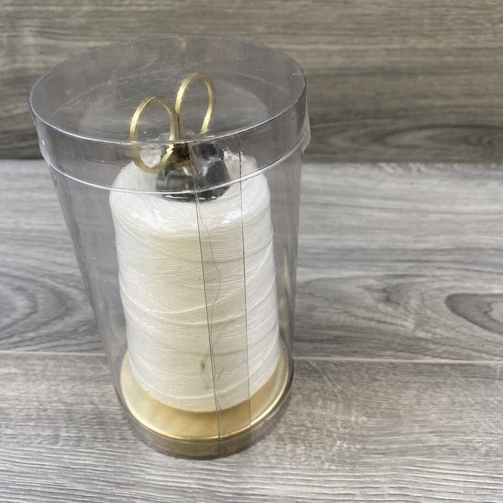 Desktop String Holder With String & Scissors Farmhouse Decor Craft Supplies