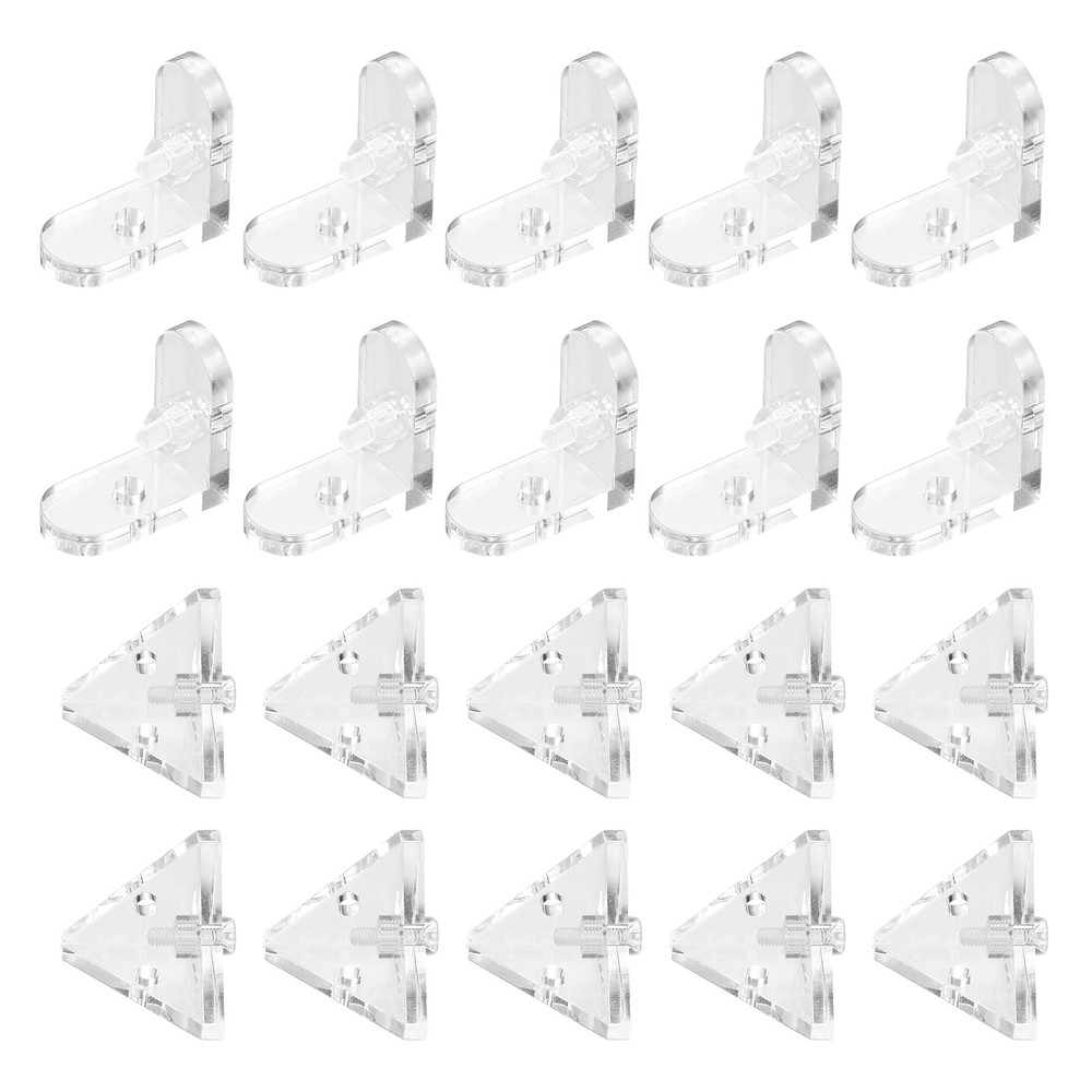 24pcs acrylic corner bracket, connector for L-angle and triangle with screws