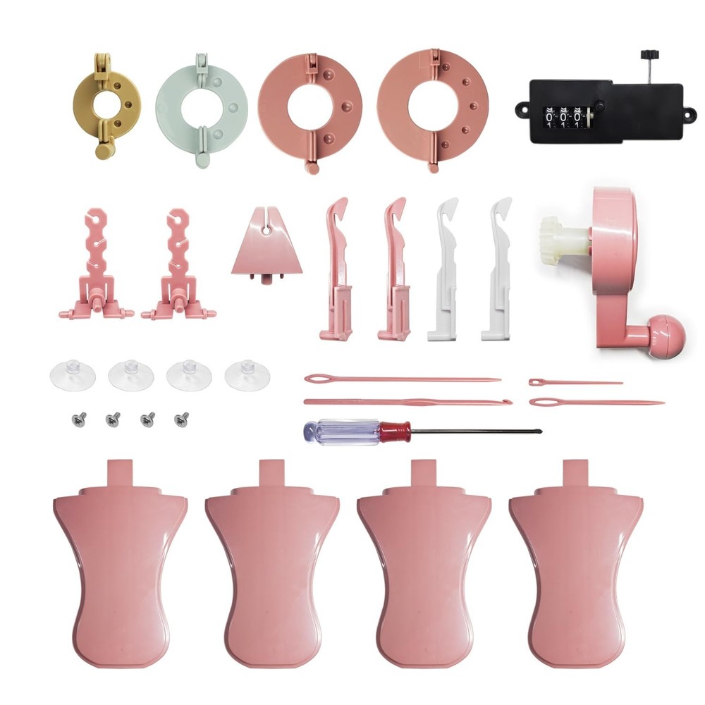 30 Pcs Knitting Machine Accessories Set - Loom Tools, Adapter, Tensioner, Counte