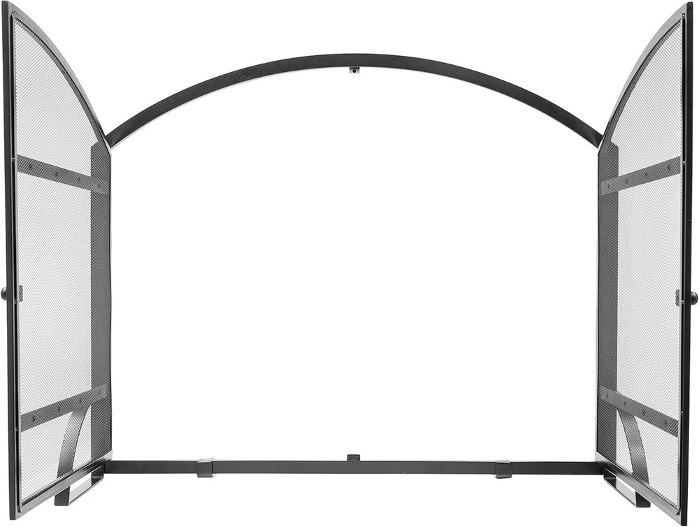 Fireplace Screen with Doors Harper Arched Design Decorative Guard Screen