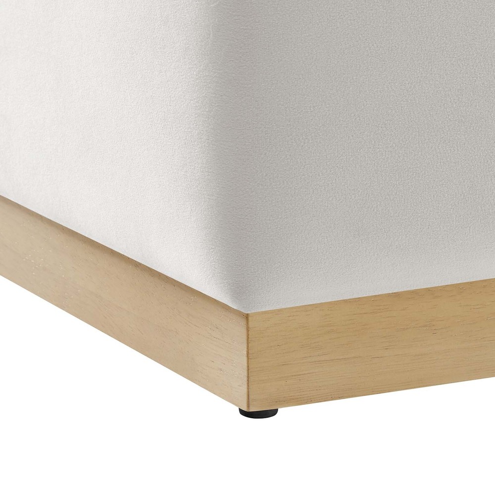 Modway 17" Square Performance Velvet Upholstered Ottoman